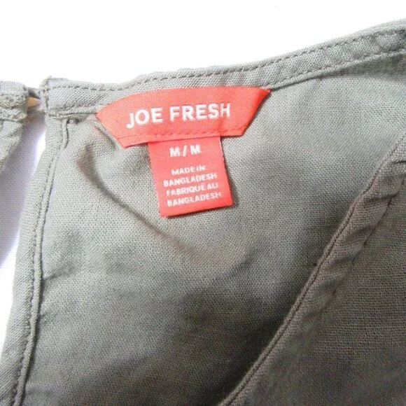 Joe Fresh Linen Khaki Green Dress - Picture 6 of 10